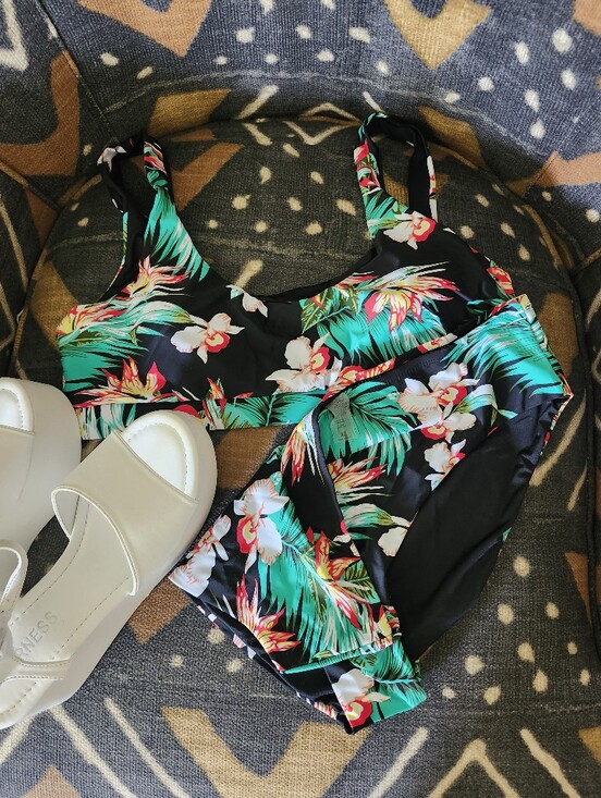 Other - 🌴New Boutique Tropical Birds of Paradise High-Waisted Bikini Set - Size XL